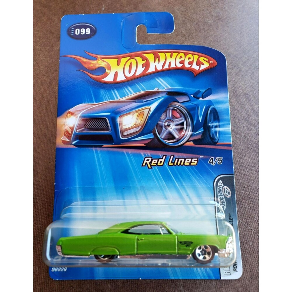 2005 Hot Wheels RED LINES '65 PONTIAC BONNEVILLE Metallic Green Red Line 5 Spoke